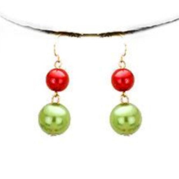  5 Strand Multi-Colored Pearl (faux) Necklace & Earring Set by core
