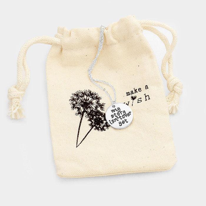"My story isn't over yet" Necklace Gift Bag Set-Necklace-SPARKLE ARMAND