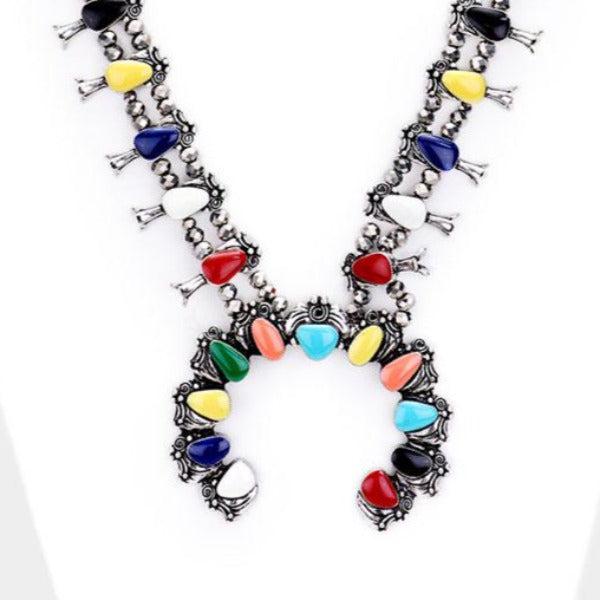 Natural Stone Tribal Necklace & Earrings by TANIE