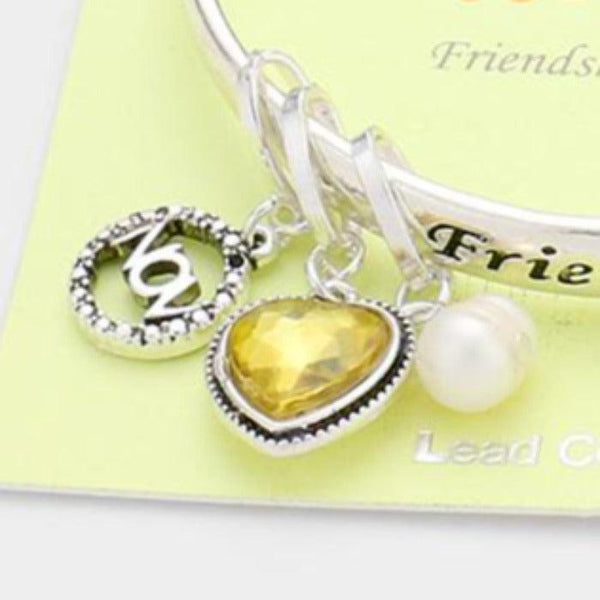 November Birthday Stone "Friendship & Strength" Bracelet