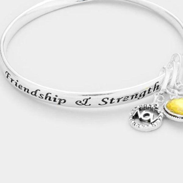 November Birthday Stone "Friendship & Strength" Bracelet