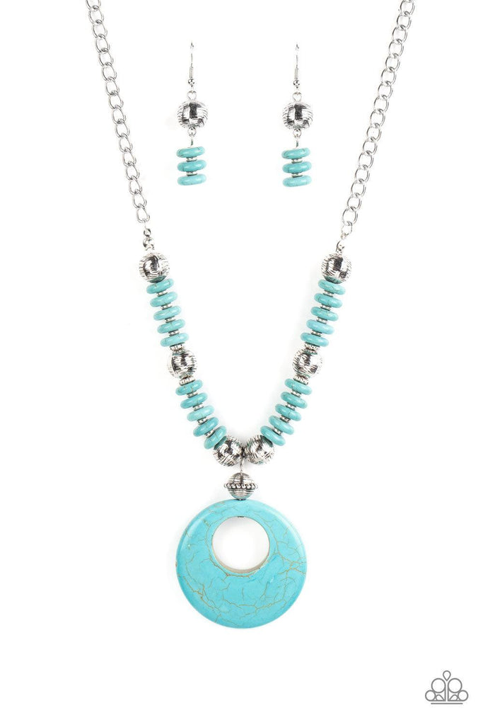 Oasis Goddess - Blue Necklace Set-Necklace-SPARKLE ARMAND
