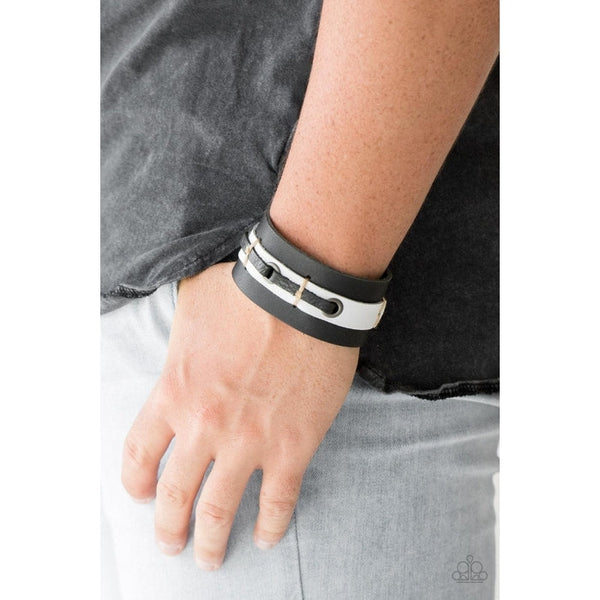 Paparazzi "Bear Lake - Black" Leather Men's Bracelet