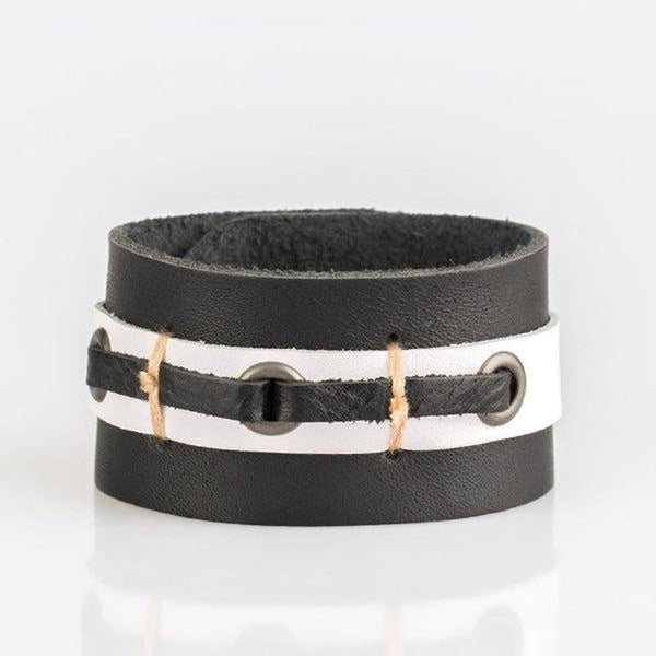 Paparazzi "Bear Lake - Black" Leather Men's Bracelet