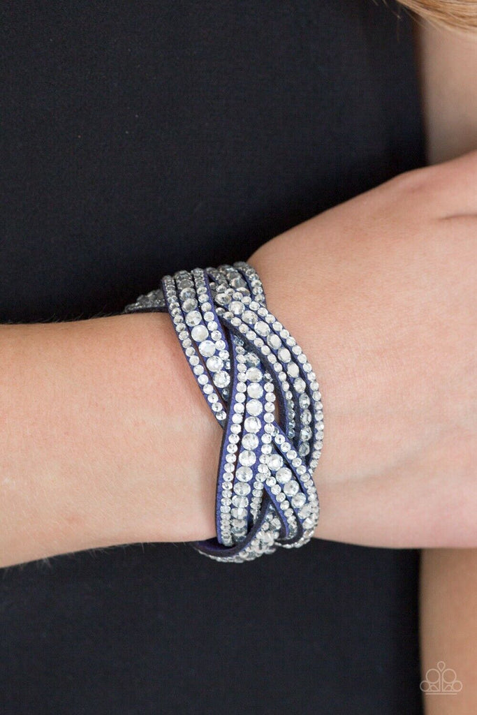 Paparazzi Bring on the Bling Blue Wrap Bracelet