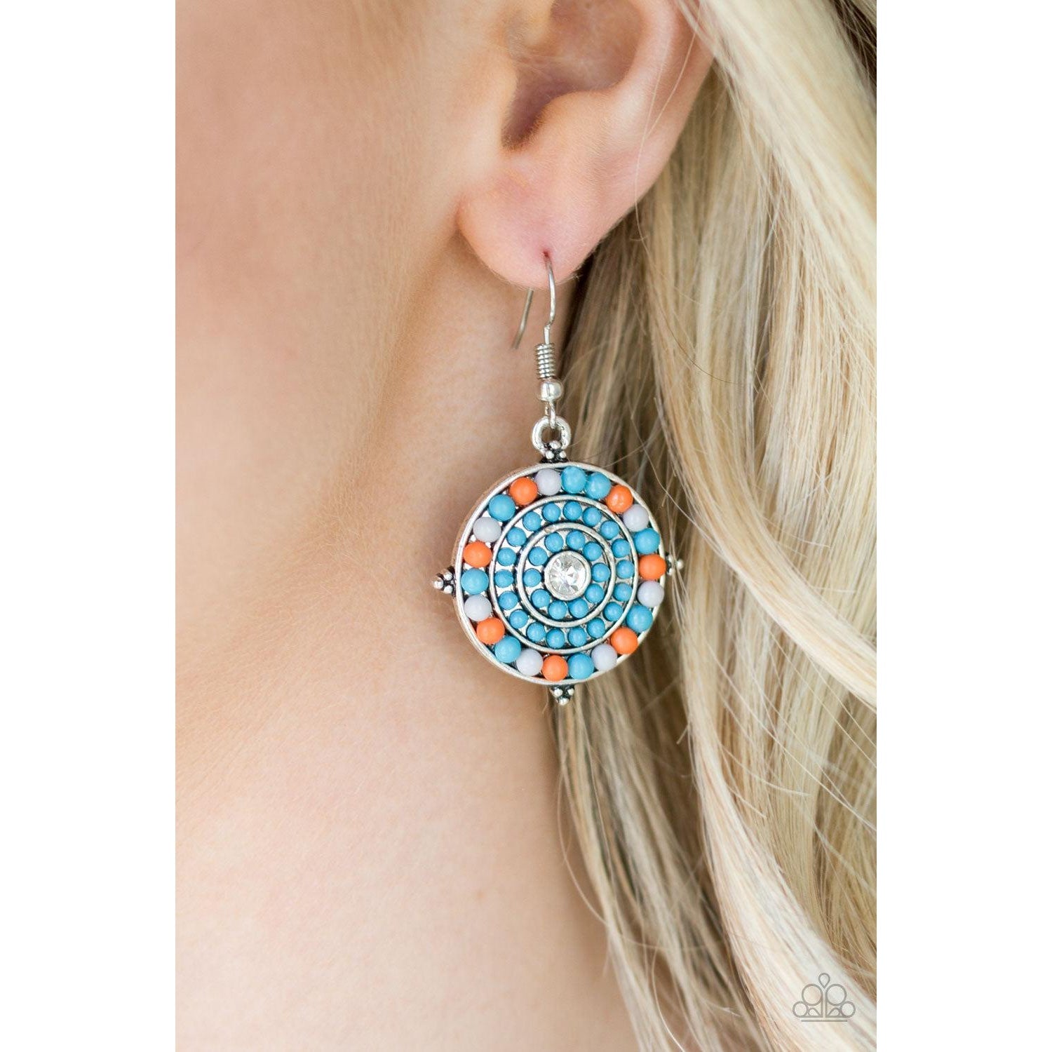 Paparazzi Caribbean Cruzin Blue Pierced Earrings