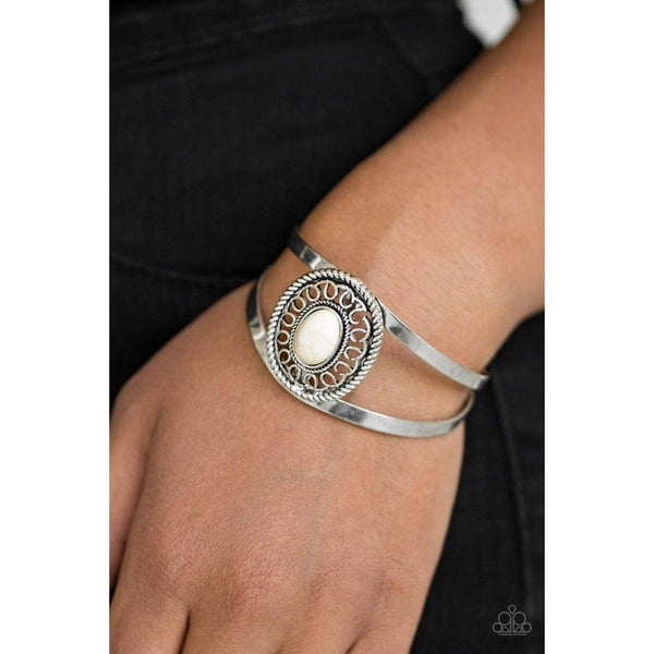 Paparazzi Deep In The TUMBLEWEED White Cuff Bracelet