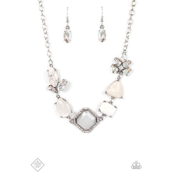 Paparazzi Eco Enchantment White Necklace & Earrings Set