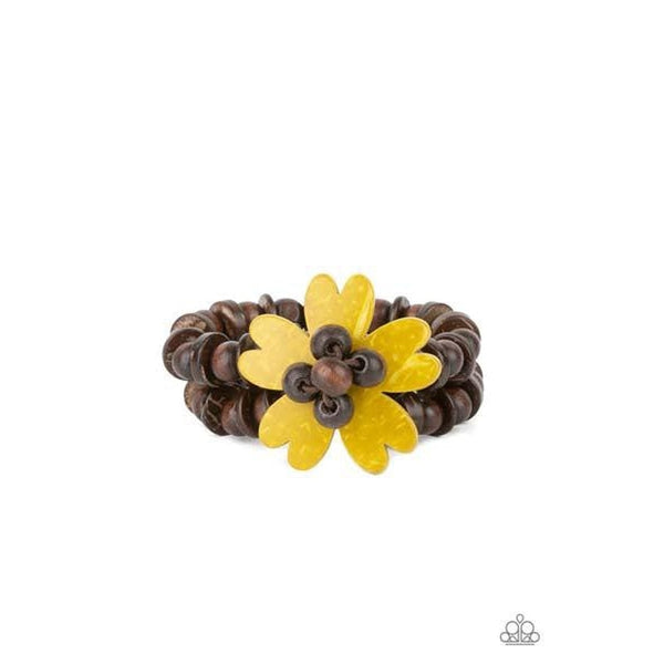 Paparazzi Flavor Yellow Flower Bracelet