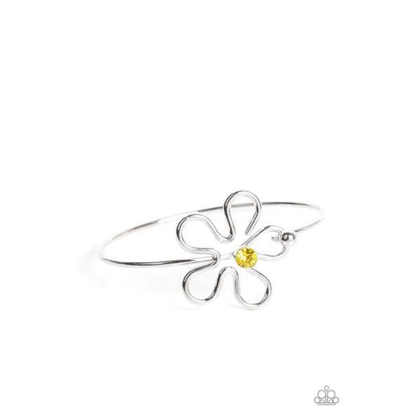 Paparazzi Floral Innovation - Yellow Rhinestone Bracelet