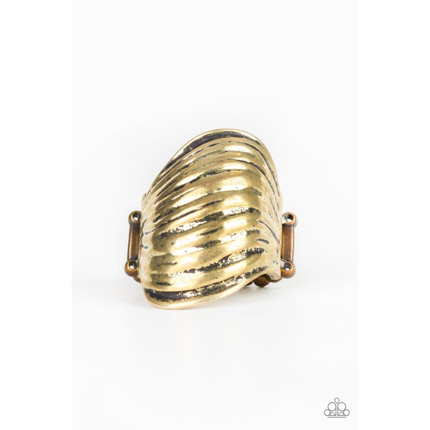 Paparazzi Made That SWAY Brass Stretch Ring-Ring-SPARKLE ARMAND