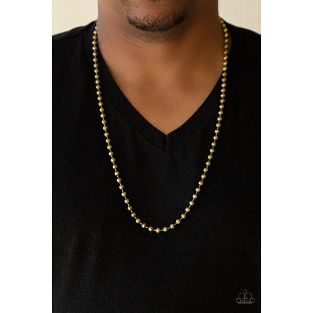 Paparazzi Mardi Gras Madness Brass Necklace