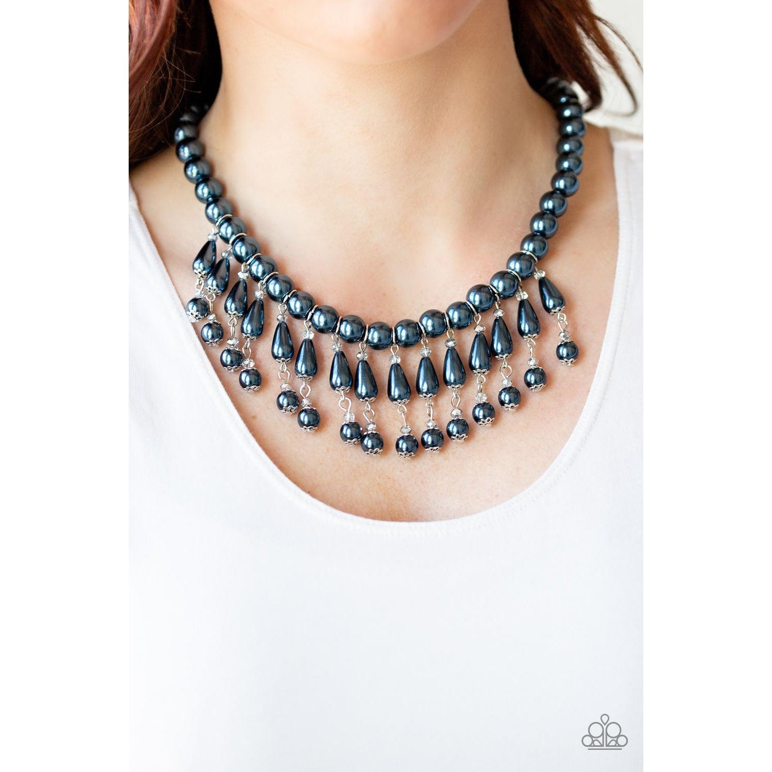 Paparazzi Miss Majestic - Blue Necklace & Earrings Set