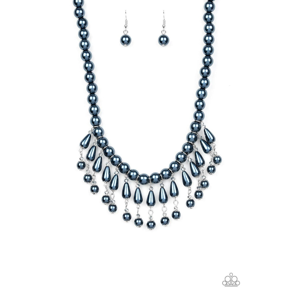 Paparazzi Miss Majestic - Blue Necklace & Earrings Set