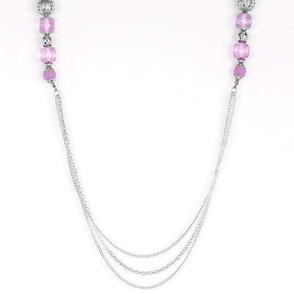 Paparazzi Native New Yorker Purple Necklace & Earrings Set-Necklace-SPARKLE ARMAND