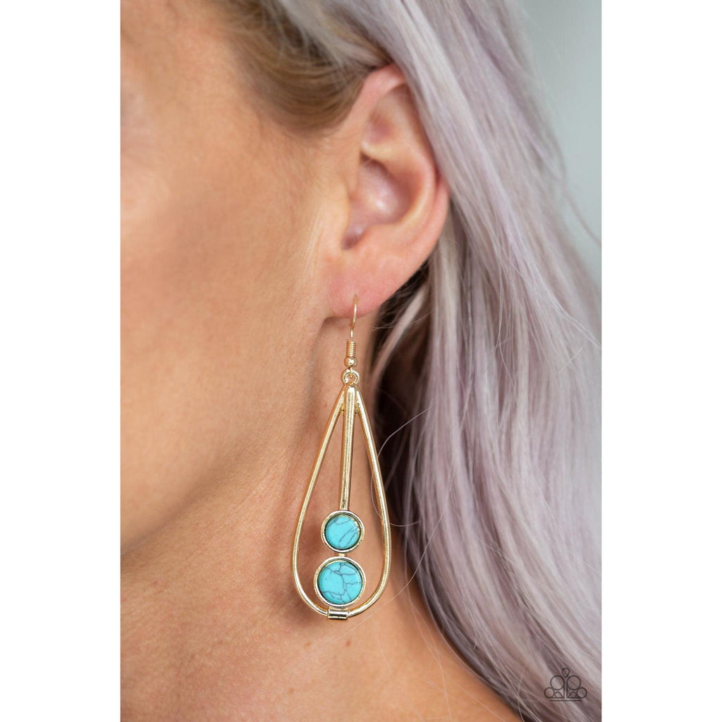 Paparazzi Natural Nova Gold Pierced Earrings