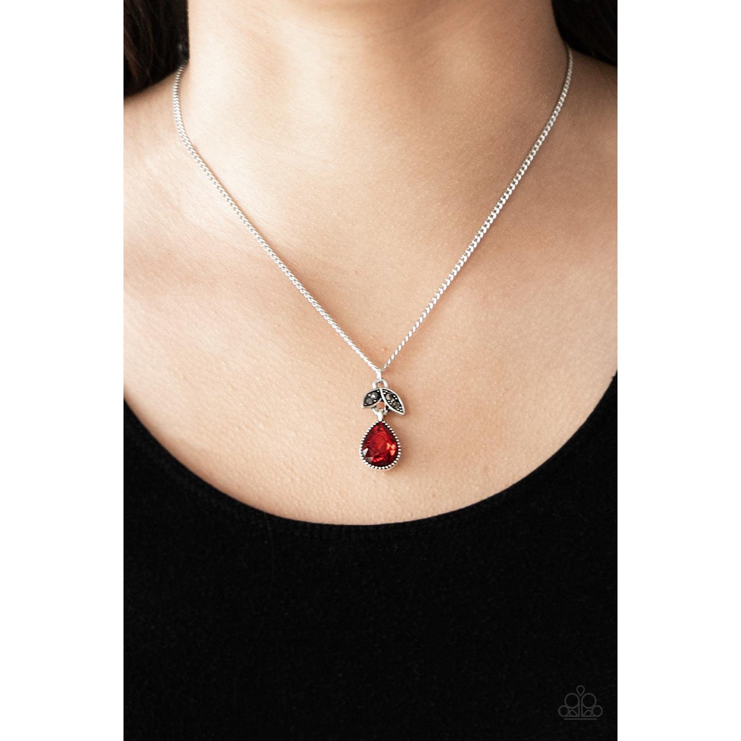 Paparazzi Nice to Meet You Red Teardrop Necklace & Earrings Set