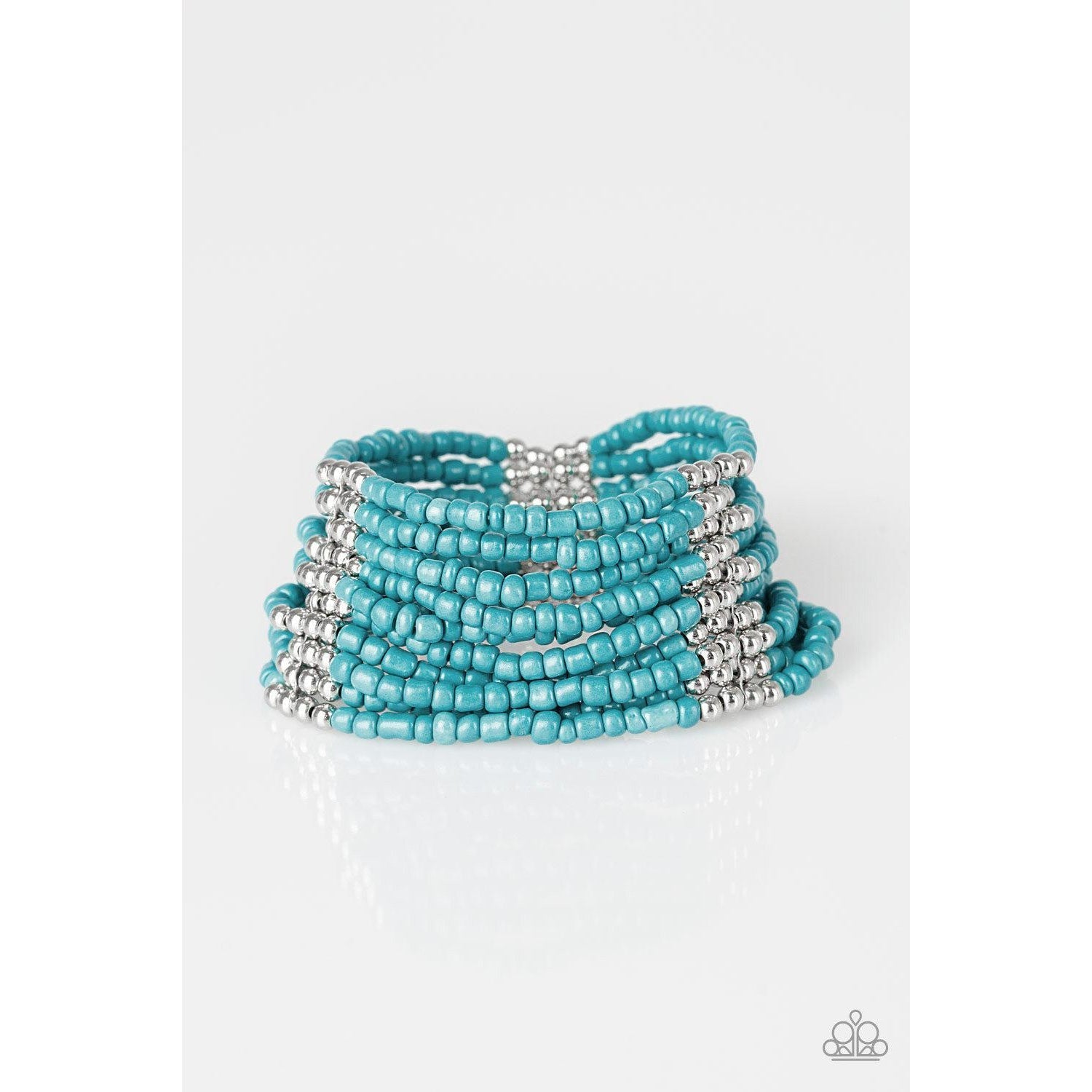 Paparazzi Outback Odessey Blue Seed Beads Stretch Bracelet-Bracelet-SPARKLE ARMAND
