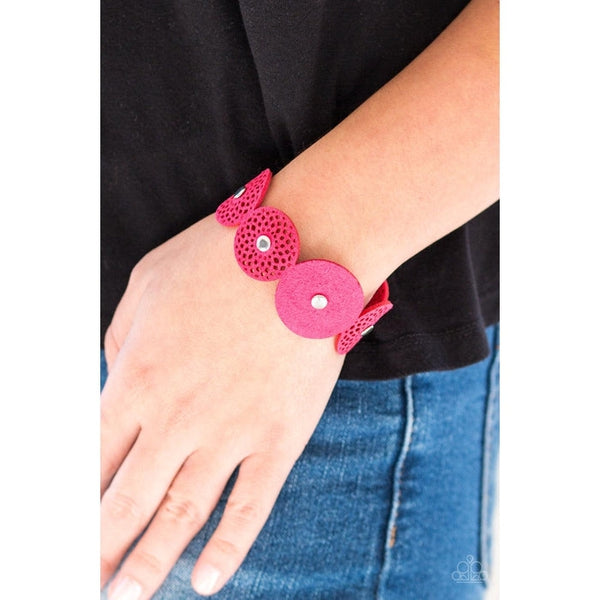 Paparazzi Poppin Popstar Pink Suede Wrap Bracelet