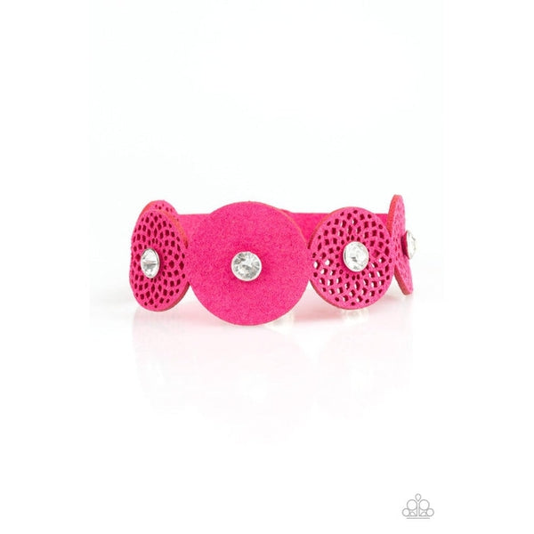 Paparazzi Poppin Popstar Pink Suede Wrap Bracelet