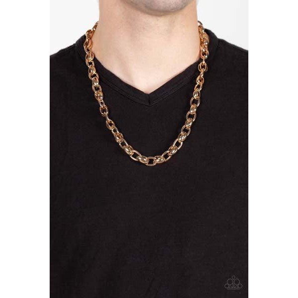 Paparazzi Rookie of the Year Gold Tone Chain Necklace