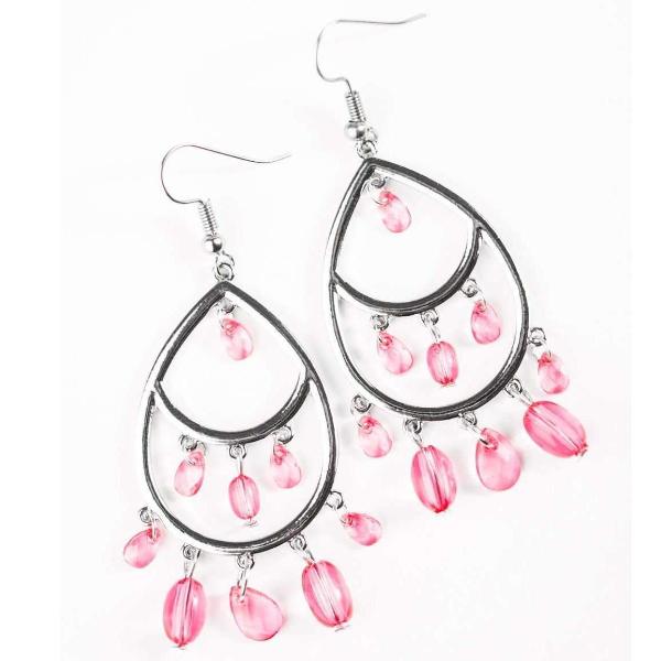 Paparazzi Sparkling Soiree Pink Pierced Earrings