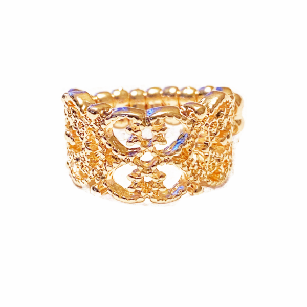 Paparazzi Tell Me How You Really Frill Rose Gold Stretch Ring