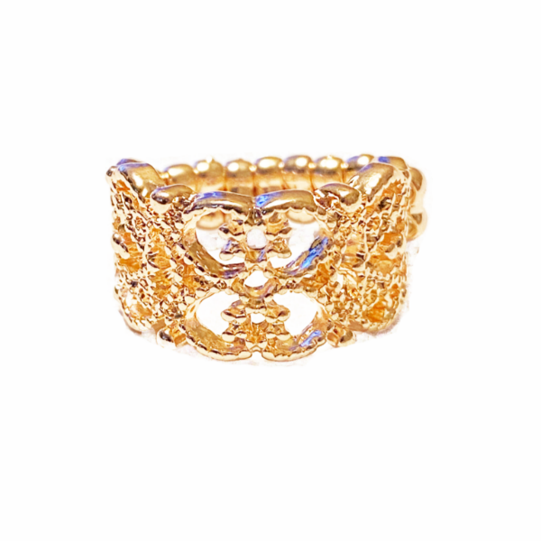 Paparazzi Tell Me How You Really Frill Rose Gold Stretch Ring