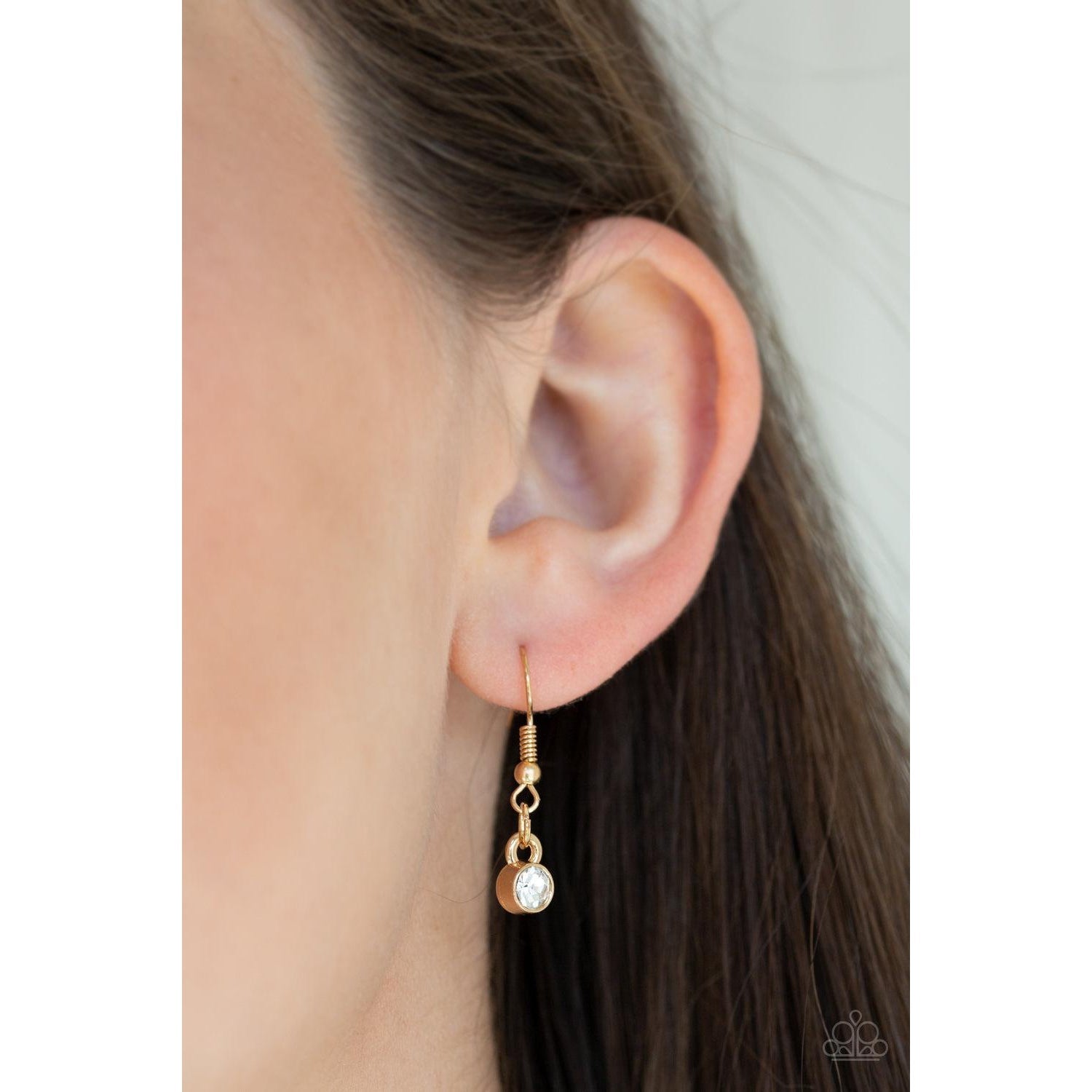 Paparazzi Urban District Gold Necklace & Earrings Set-Necklace-SPARKLE ARMAND