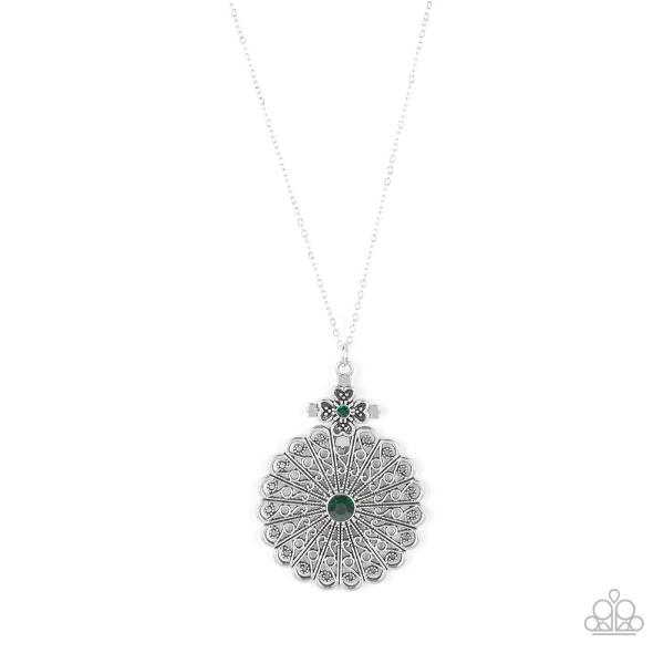 Paparazzi Walk On The WILDFLOWER Side Filigree Petal Necklace & Earrings Set-Necklace-SPARKLE ARMAND