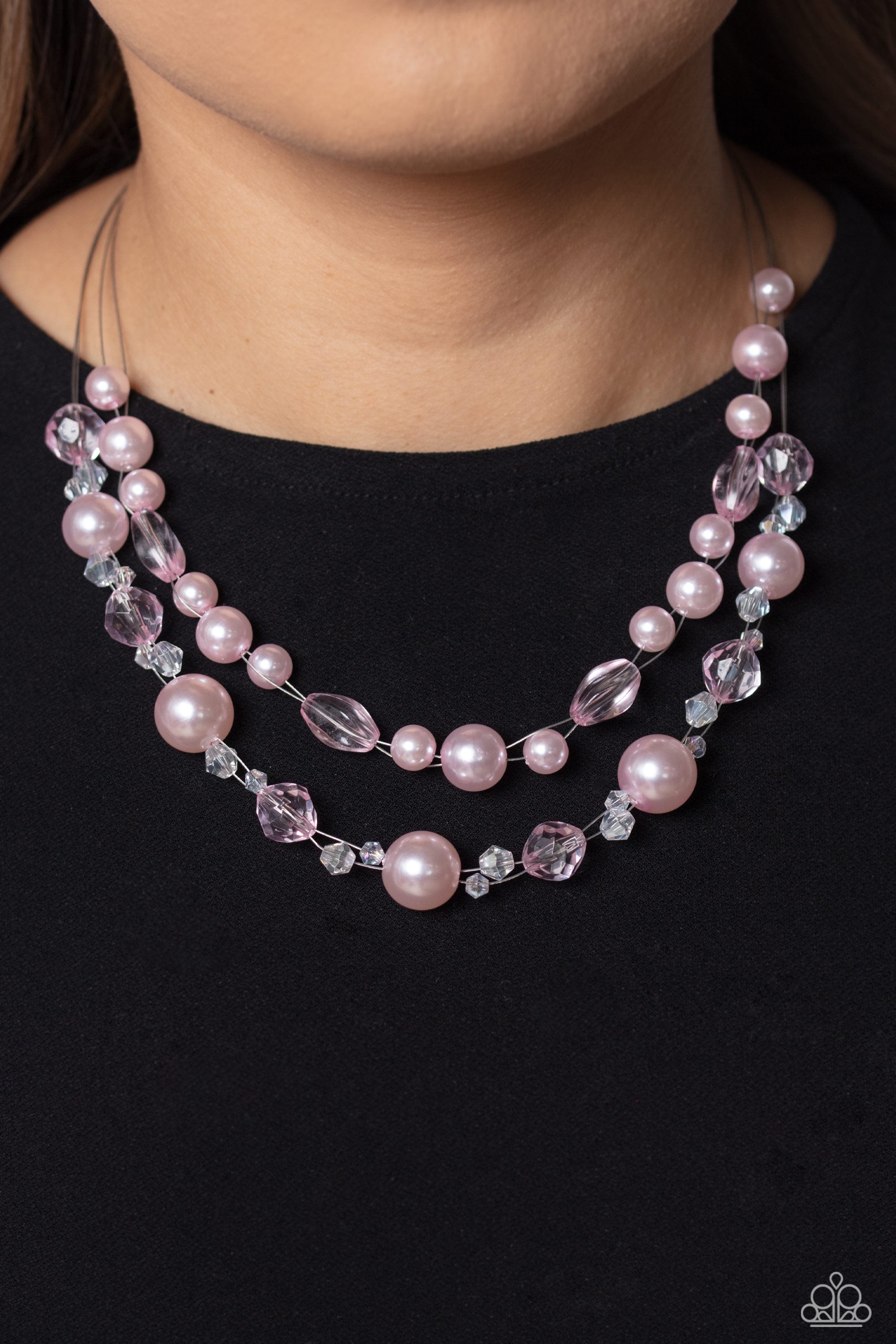 Parisian Pearls - Pink Necklace Set-Necklace-SPARKLE ARMAND