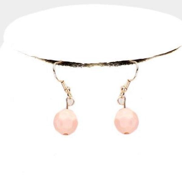 Pearl Faceted Pink Bead Triple Layered Necklace-Necklace-SPARKLE ARMAND