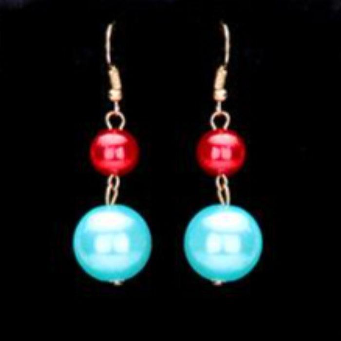 Pearl (faux) Multi Color Necklace Earring Set