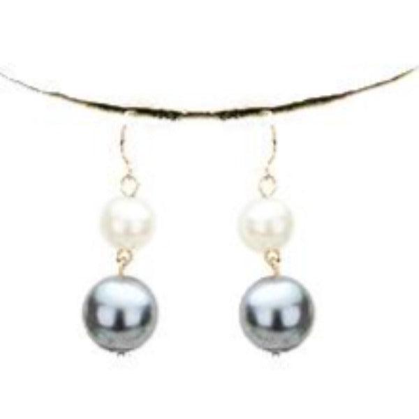  5 Strand Multi-Colored Pearl (faux) Necklace & Earring Set by core