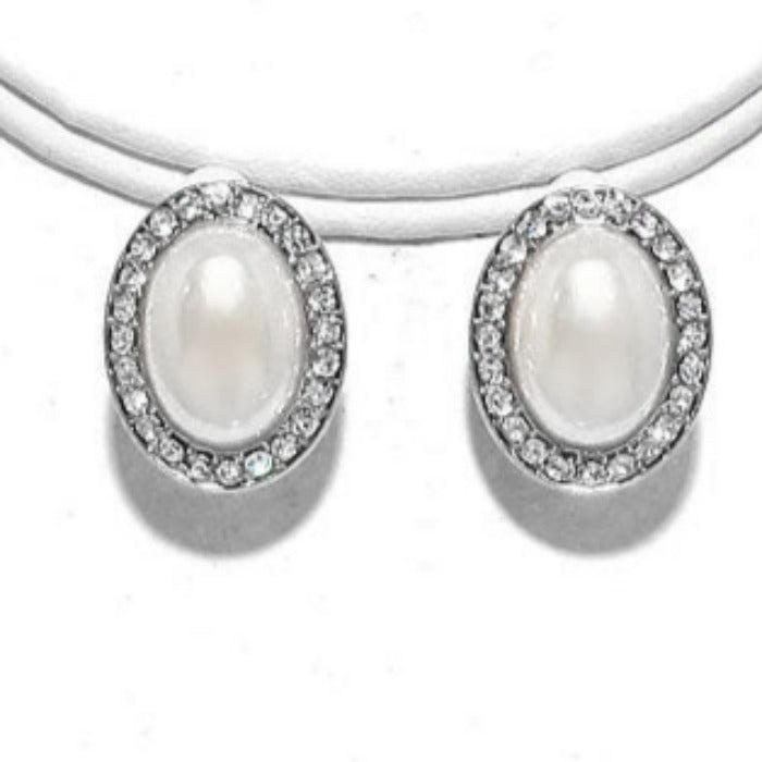 Pearl (Faux) White Necklace & Clip-On Earrings Set