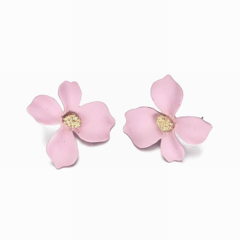 Pink Flower Earrings-Earring-SPARKLE ARMAND