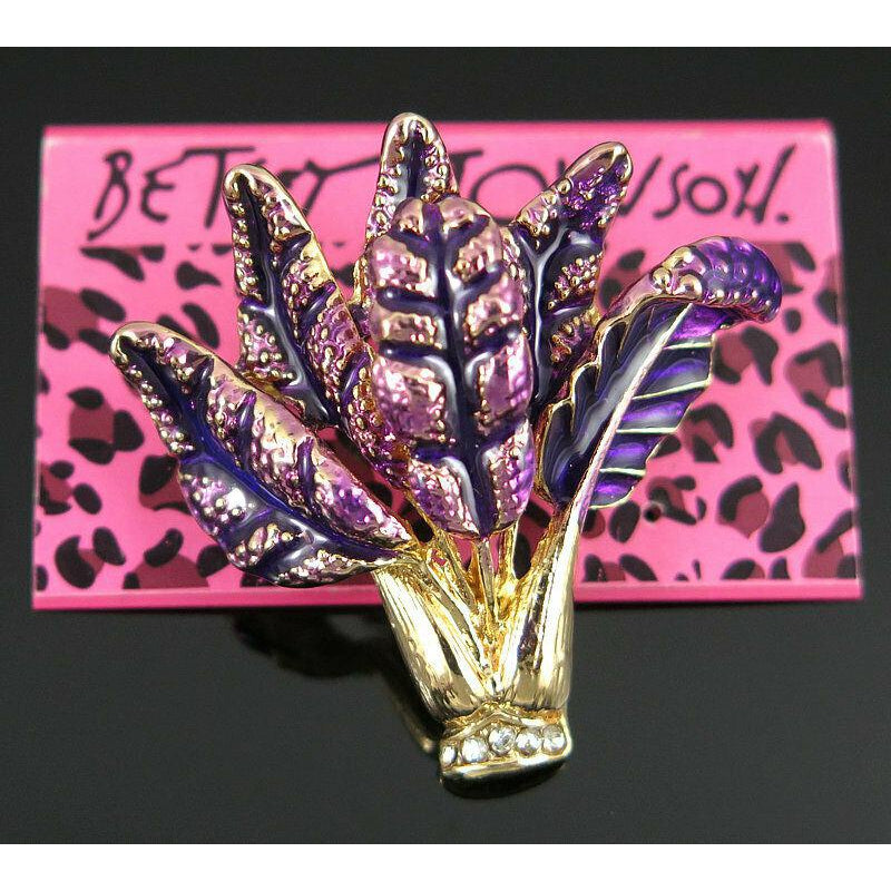 Purple Cabbage with Crystals Brooch Pin-Brooch-SPARKLE ARMAND