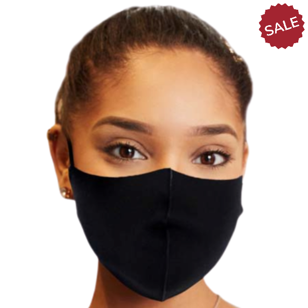 Set of 4 Face Masks Black Adult Unisex Adjustable-Masks-SPARKLE ARMAND