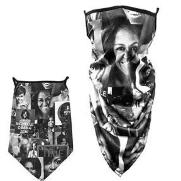 4 Pc Michelle Obama Face Mask Neck Gaiter Scarf Reusable Washable Adult Unisex