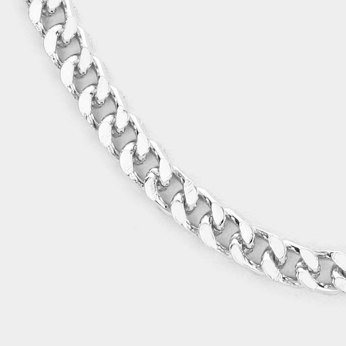 Silver Tone Metal Necklace Set