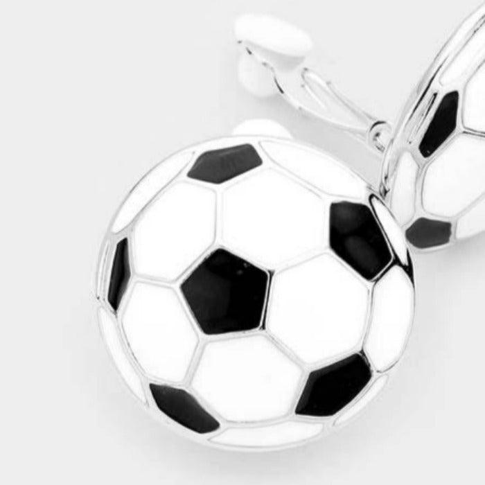 Soccer Clip On Earrings