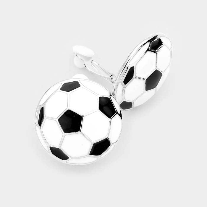 Soccer Clip On Earrings