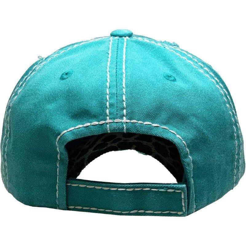Steer Head Sunflower Vintage Blue Baseball Cap-Hat-SPARKLE ARMAND