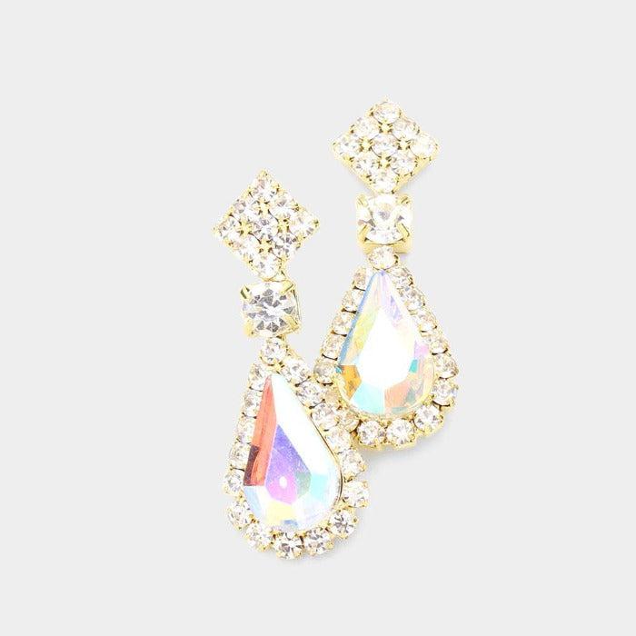 Abalone Teardrop Evening Earrings by Christina Collection