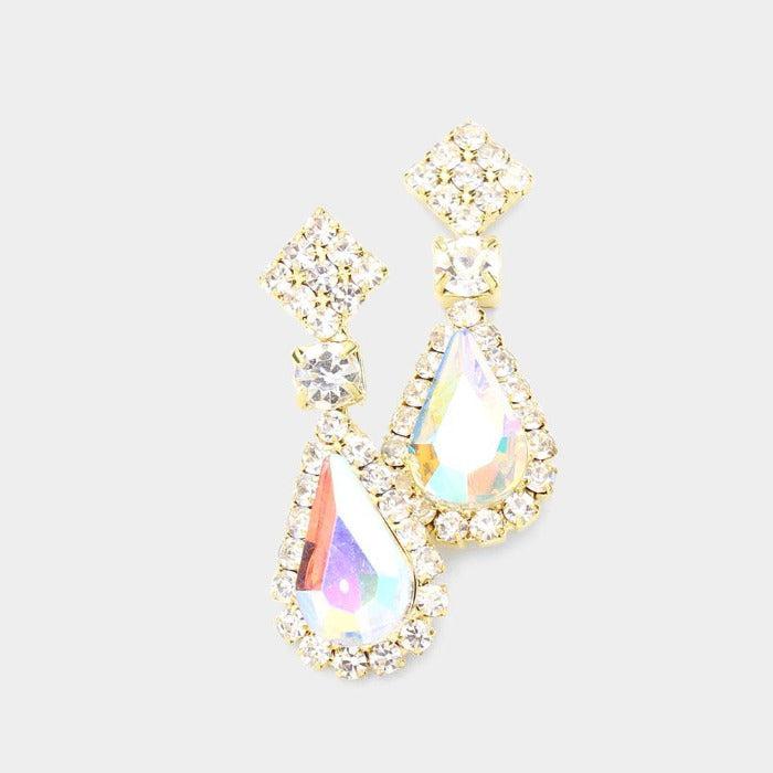 Abalone Teardrop Evening Earrings by Christina Collection