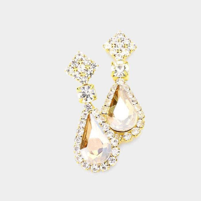 Teardrop Lt Topaz Evening Earrings by Christina Collection