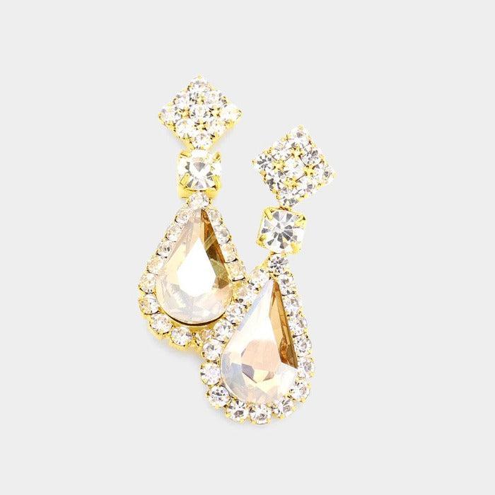 Teardrop Lt Topaz Evening Earrings by Christina Collection