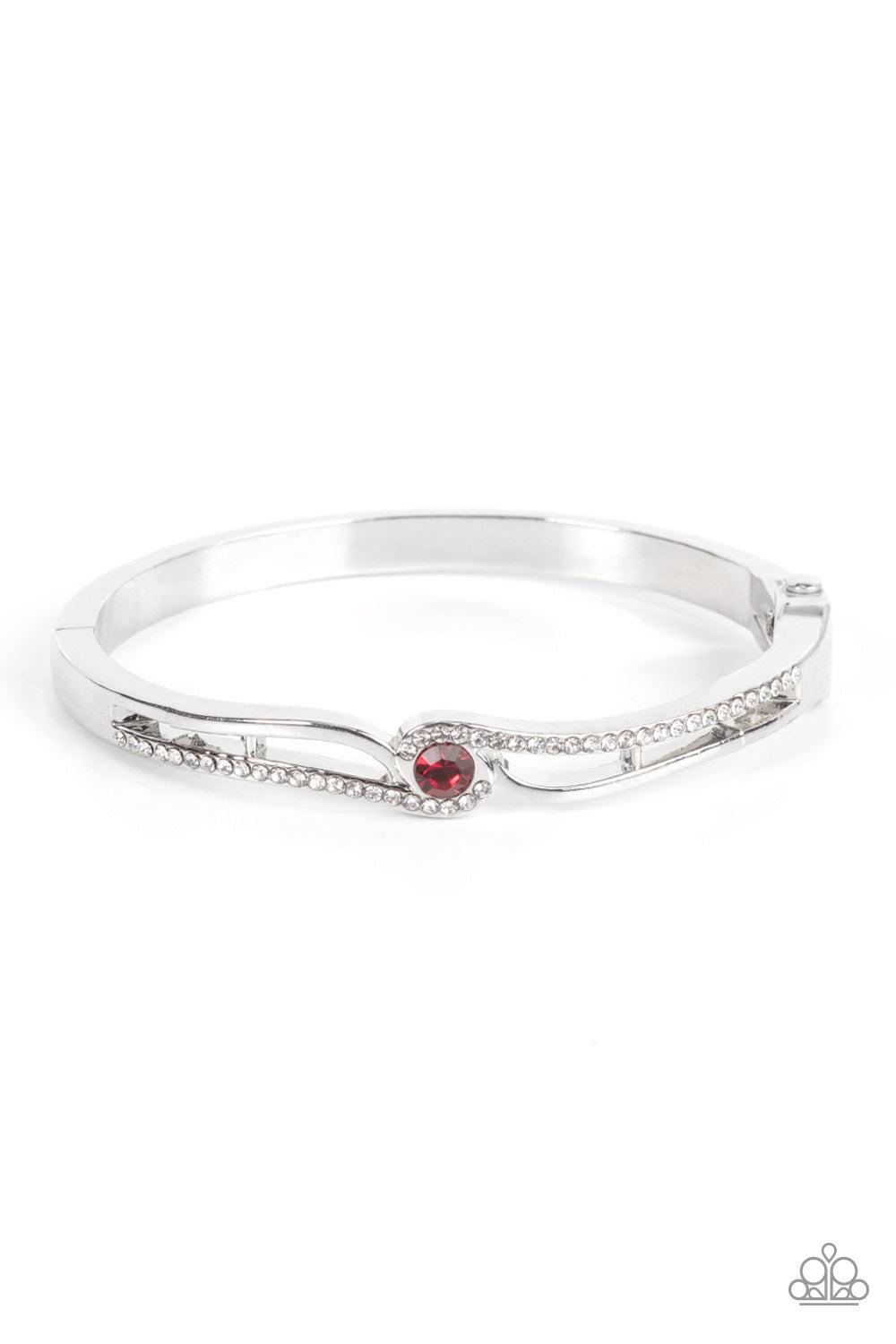 Top-Shelf Shimmer - Red Bracelet-Bracelet-SPARKLE ARMAND
