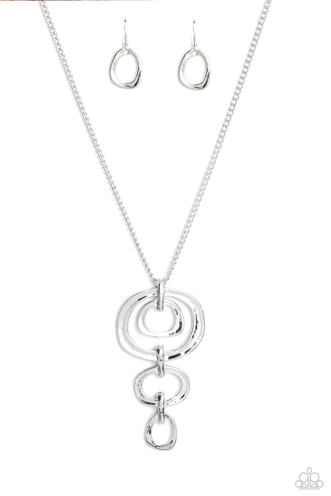 Tranquil Trickle - Silver Necklace Set